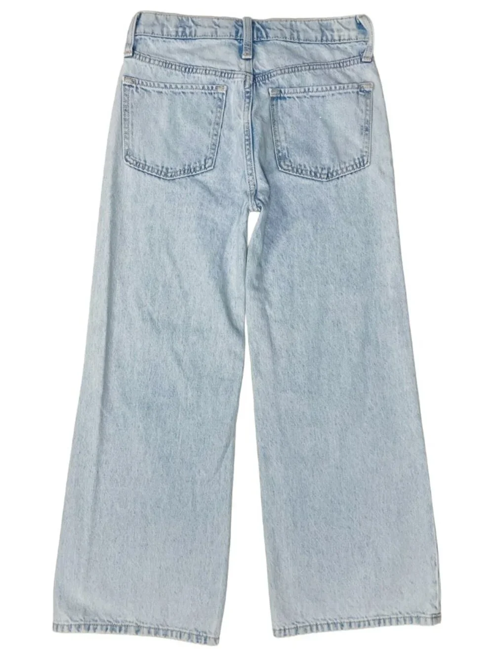 Old Navy Girls 12 High Rise Baggy Wide Leg Jeans 2 Pack Light Medium Wash